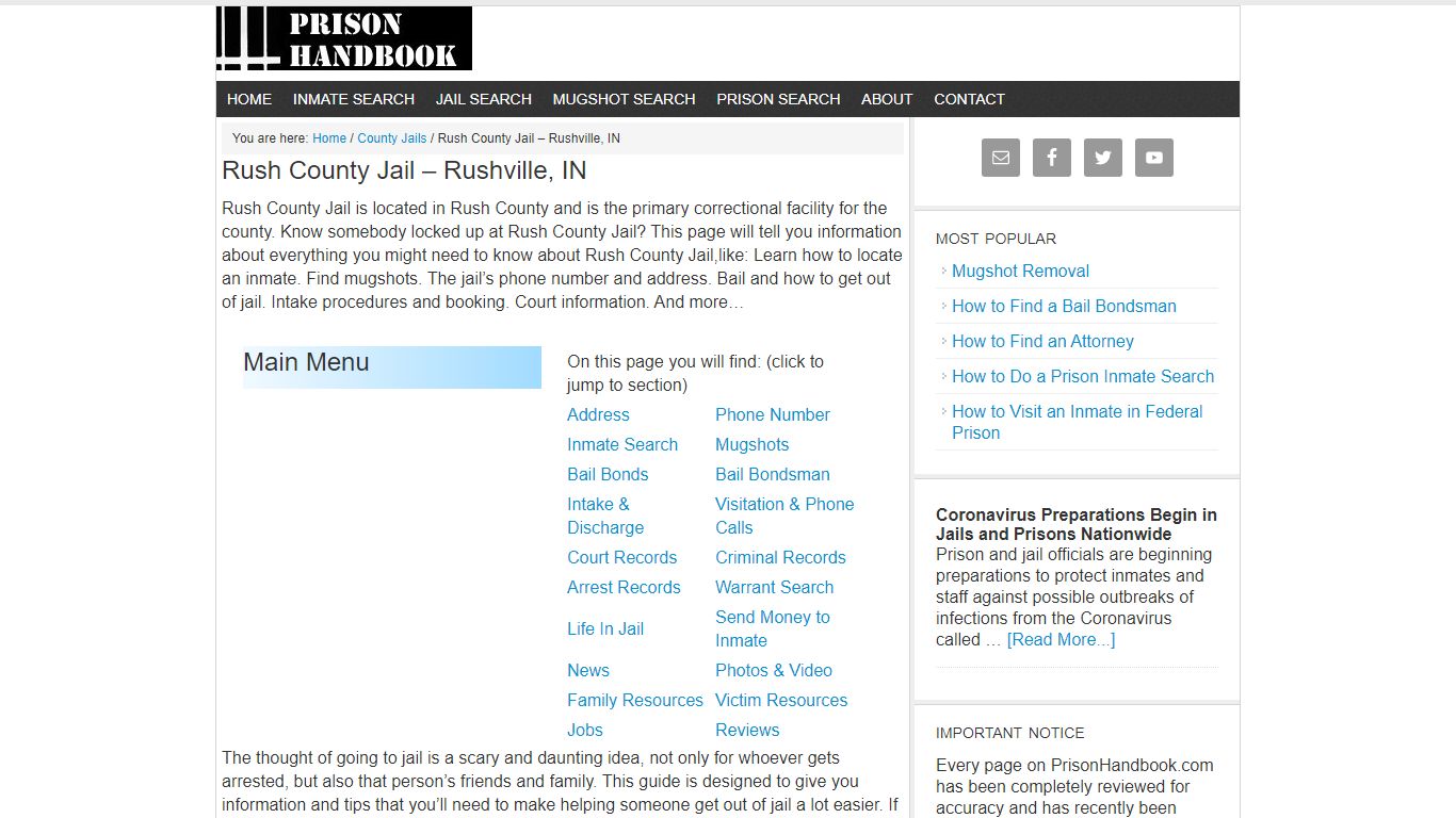 Rush County Jail – Rushville, IN