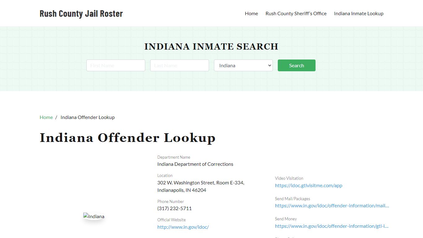 Indiana Inmate Search, Jail Rosters